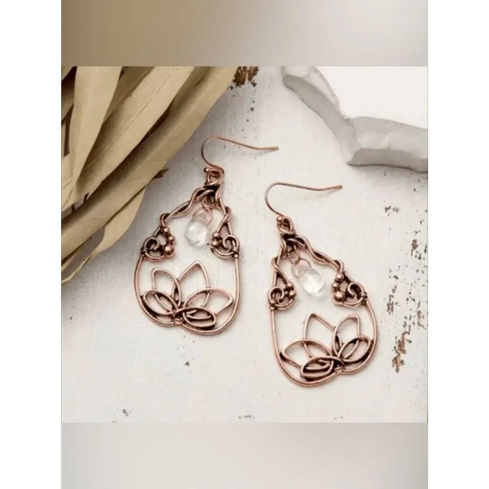 Lotus Drop Earrings S1352